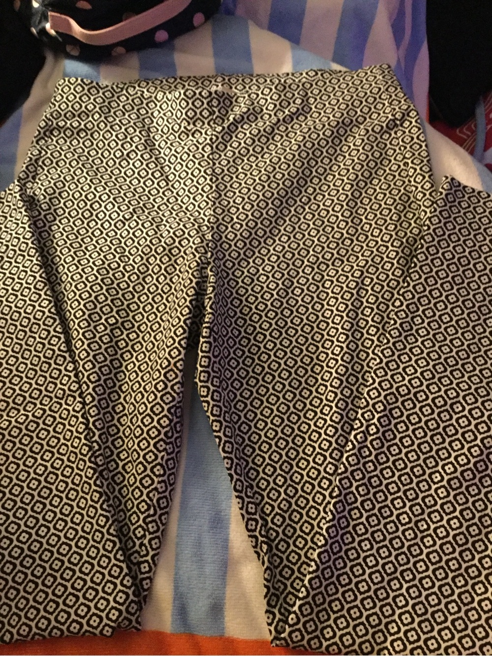 MICHAEL Michael Kors Black and White Geometric Chinos